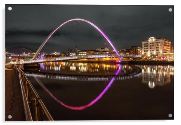 Newcastle Millennium bridge Acrylic by Kevin Winter
