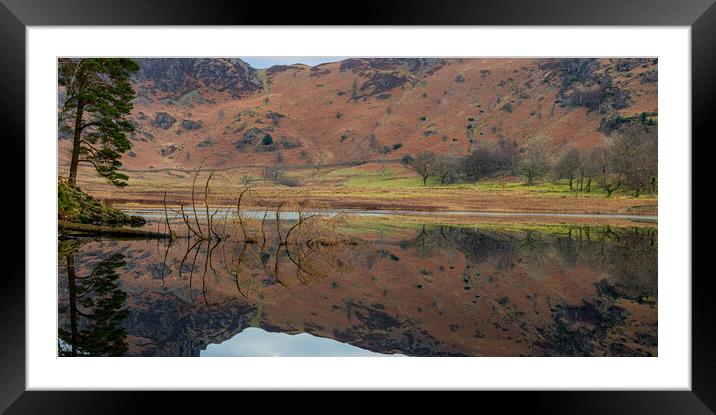 Blea Tarn reflections Framed Mounted Print by Paul Madden