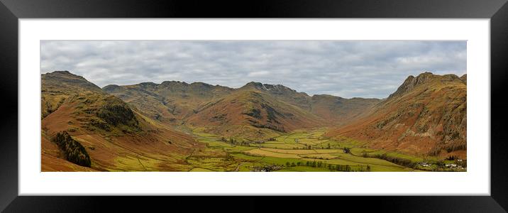 Great Langdale and Mickleden Valley Framed Mounted Print by Paul Madden