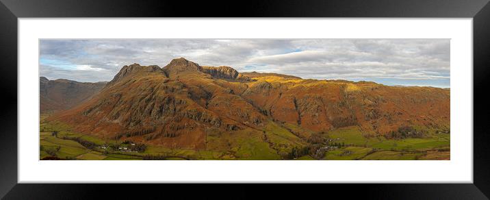 Loft Crag from Side Pike Framed Mounted Print by Paul Madden