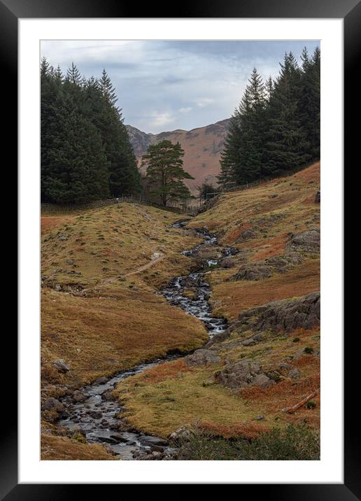 Stream at the Lake District Framed Mounted Print by Paul Madden