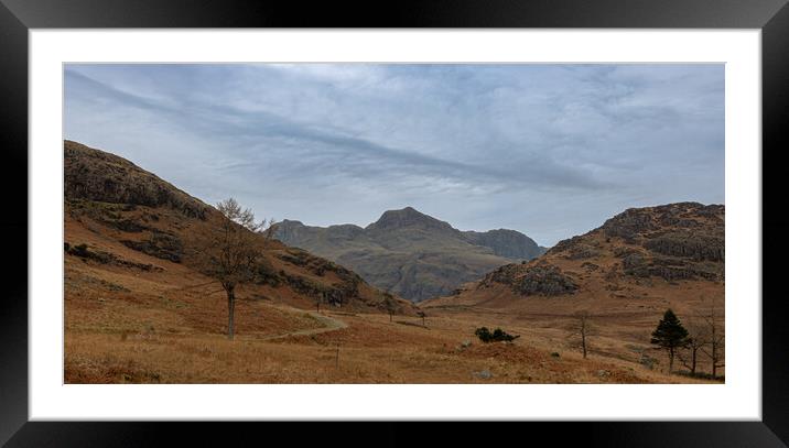 The path from Blea Tarn Framed Mounted Print by Paul Madden