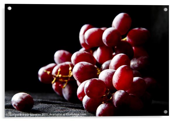 Red Grapes Acrylic by Dave Menzies
