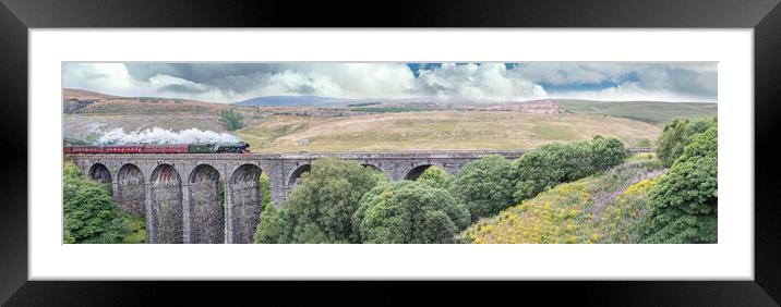 Flying Scotman on the Dent Via-Duct Framed Mounted Print by James Marsden