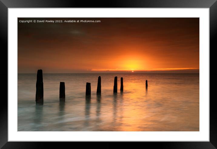 Bawdsey Beach Sunrise  Framed Mounted Print by David Powley