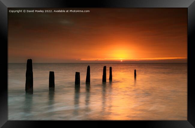 Bawdsey Beach Sunrise  Framed Print by David Powley
