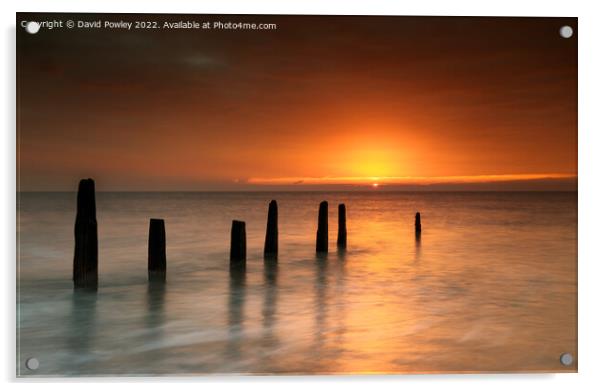 Bawdsey Beach Sunrise  Acrylic by David Powley