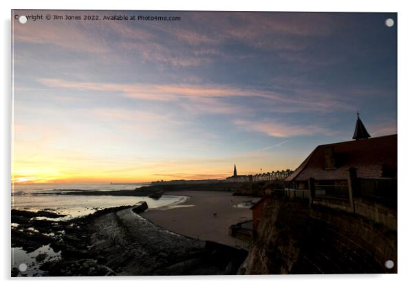 January sunrise at Cullercoats Bay (3) Acrylic by Jim Jones