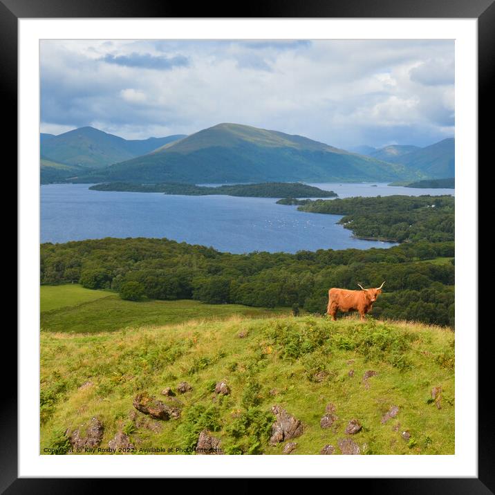 Loch Lomond Highland Co Framed Mounted Print by Kay Roxby