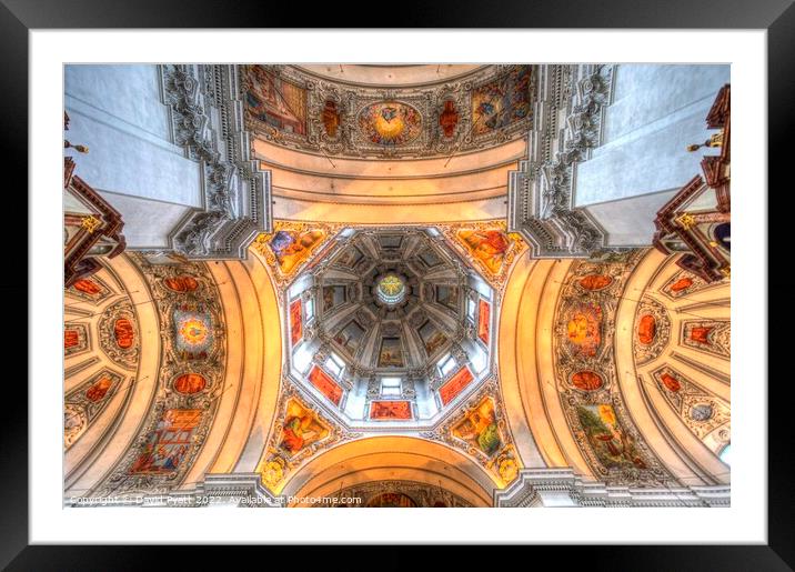 Salzburg Cathedral Dome  Framed Mounted Print by David Pyatt