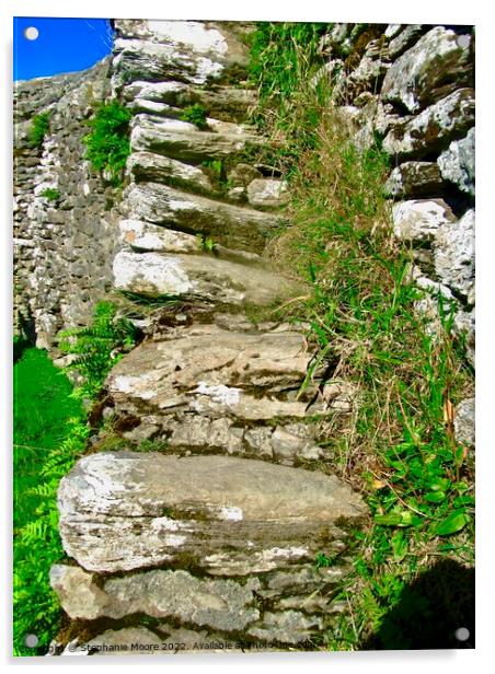 Steep steps Acrylic by Stephanie Moore