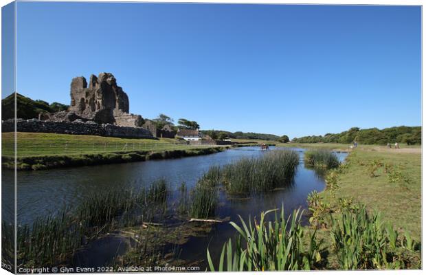 Ogmore Castle Canvas Print by Glyn Evans