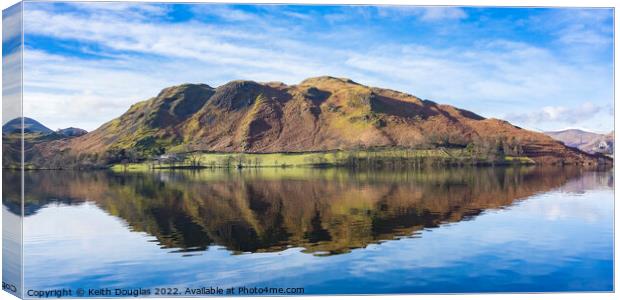 Hallin Fell from Ullswater in the Lake District Canvas Print by Keith Douglas