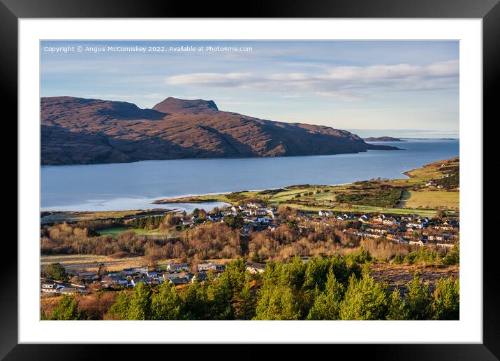 View across Loch Broom from Ullapool Hill Framed Mounted Print by Angus McComiskey