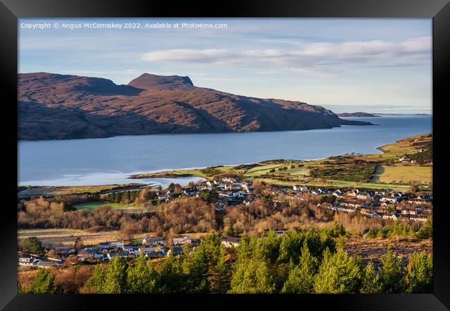 View across Loch Broom from Ullapool Hill Framed Print by Angus McComiskey