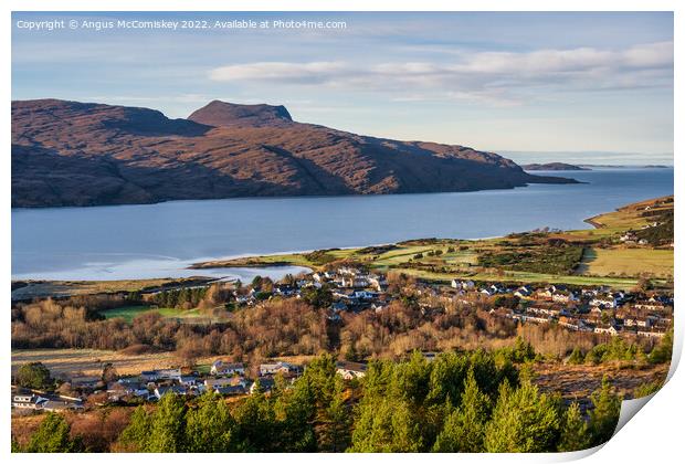 View across Loch Broom from Ullapool Hill Print by Angus McComiskey