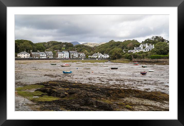 Low tide at Borth-y-Gest Framed Mounted Print by Jason Wells