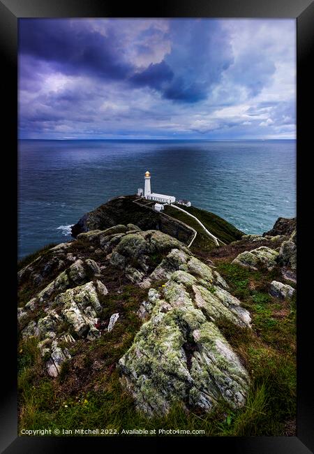 South Stack Lighthouse Framed Print by Ian Mitchell