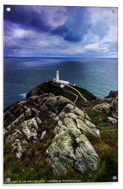 South Stack Lighthouse Acrylic by Ian Mitchell