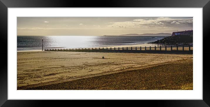 Low Winter Sun Dawlish Warren Framed Mounted Print by Peter F Hunt