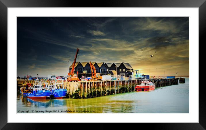 Whitstable Harbour Framed Mounted Print by Jeremy Sage