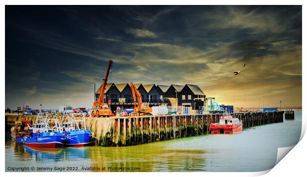 Whitstable Harbour Print by Jeremy Sage