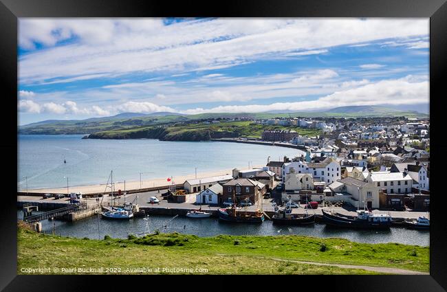 Peel Townscape Isle of Man Framed Print by Pearl Bucknall