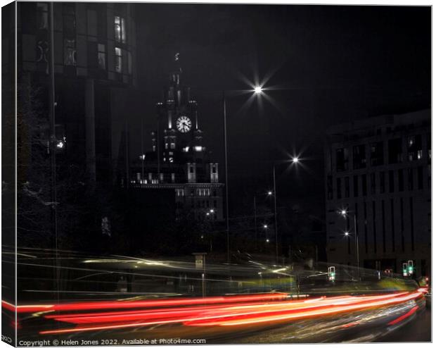 Night City Liverpool Canvas Print by Helen Jones