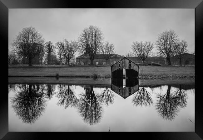 Reflections at Dalswinton Dumfries   Framed Print by christian maltby