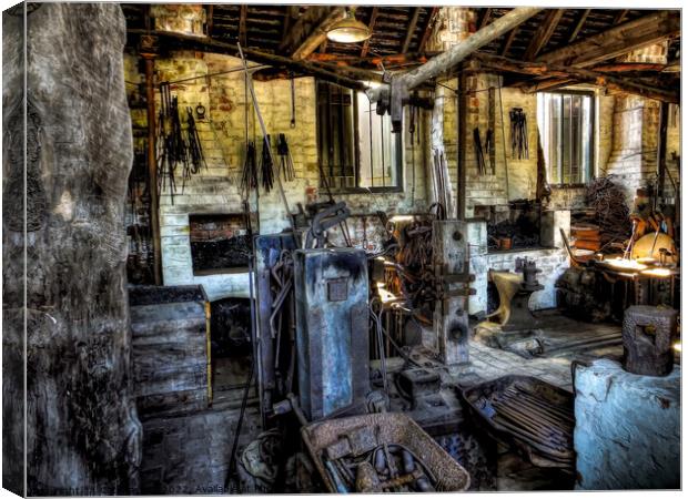 The Smithy - Workshop of the Industrial Revolution  Canvas Print by Catchavista 
