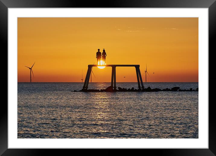 Sunrise Couple Framed Mounted Print by John Ellis