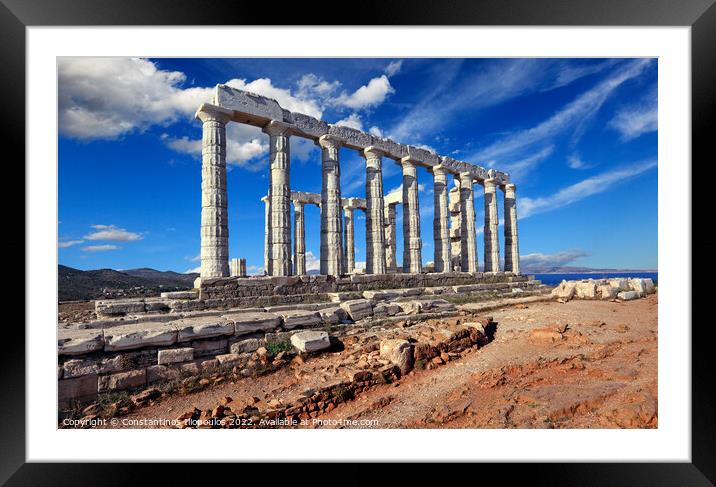 Sounio, Greece Framed Mounted Print by Constantinos Iliopoulos