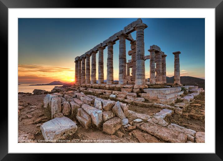 Sounio, Greece Framed Mounted Print by Constantinos Iliopoulos