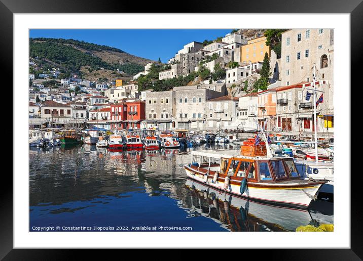 Hydra island, Greece Framed Mounted Print by Constantinos Iliopoulos