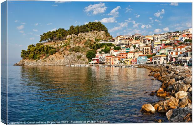  The colorful houses of Parga, Greece Canvas Print by Constantinos Iliopoulos