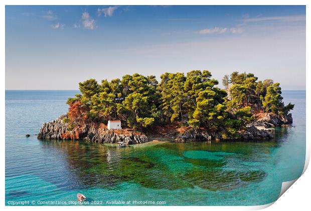 The islet of Panagia in Parga, Greece Print by Constantinos Iliopoulos