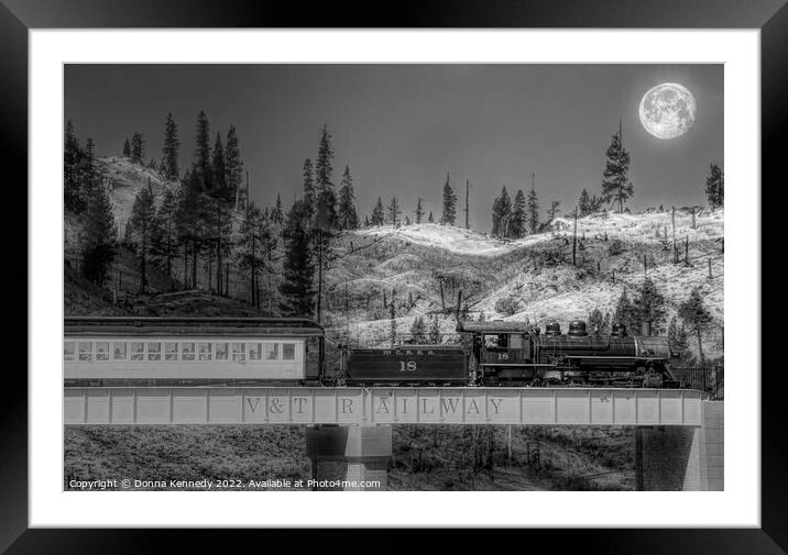 Virginia Truckee Railroad Framed Mounted Print by Donna Kennedy