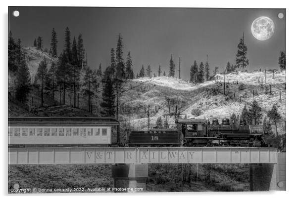 Virginia Truckee Railroad Acrylic by Donna Kennedy