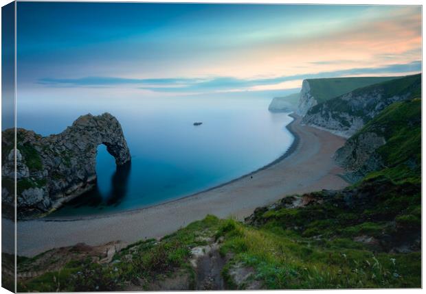 Durdle Door Sunset  Canvas Print by Anthony McGeever