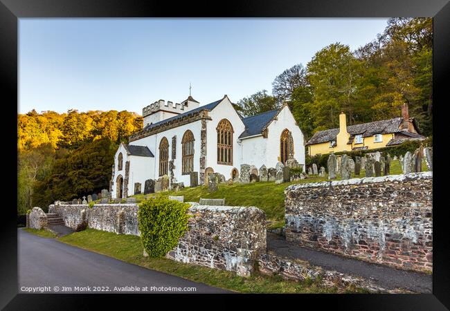 Church of All Saints, Selworthy Framed Print by Jim Monk