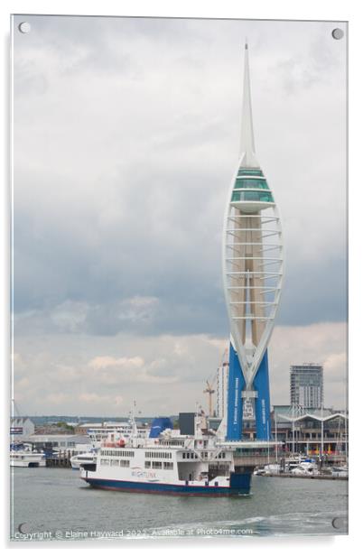 Spinnaker Tower in Portsmouth Acrylic by Elaine Hayward