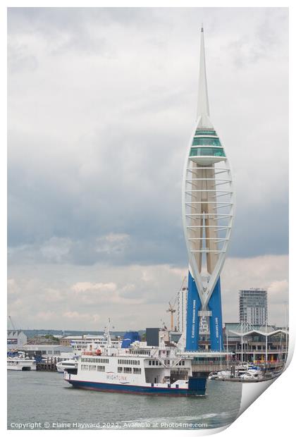 Spinnaker Tower in Portsmouth Print by Elaine Hayward