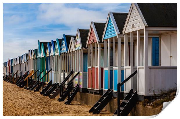 Colourful Beachfront Haven Print by Kevin Snelling