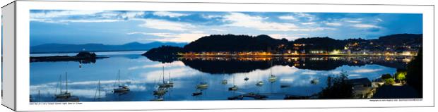 Oban Bay, Scotland, photographed on a very still n Canvas Print by Keith Ringland