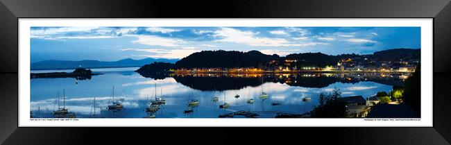 Oban Bay, Scotland, photographed on a very still n Framed Print by Keith Ringland