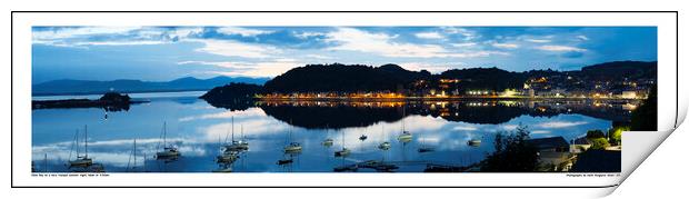 Oban Bay, Scotland, photographed on a very still n Print by Keith Ringland
