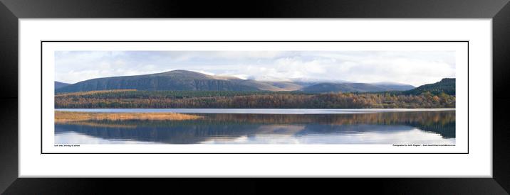 Loch Insh in Speyside, Scotland in the autumn. Framed Mounted Print by Keith Ringland