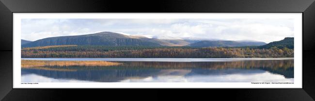 Loch Insh in Speyside, Scotland in the autumn. Framed Print by Keith Ringland