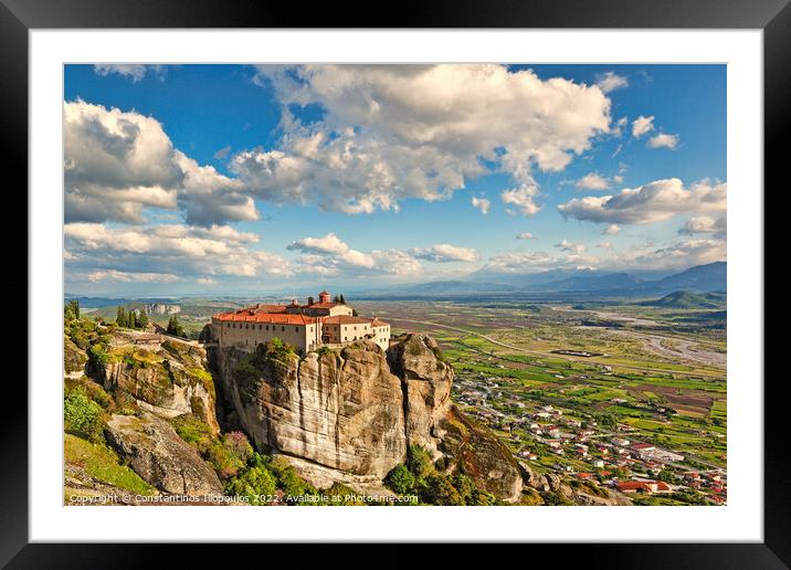 Agios Stephanos Monastery at Meteora, Greece Framed Mounted Print by Constantinos Iliopoulos