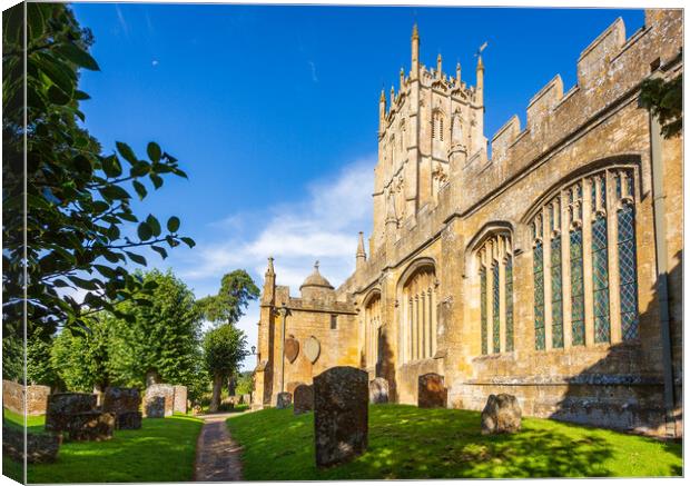 Church and graveyard in Chipping Campden Canvas Print by Steve Heap